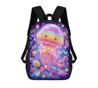 sinyumoney Colorful Jellyfish Illustration 17inch Mochila Escolar Impresa En 3D Para Niños, Mochila Escolar Informal De Moda, Mochilas De Viaje Para Niños Y Estudiantes.