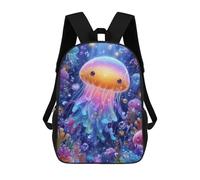 sinyumoney Colorful Jellyfish Ocean Scene 17inch Mochilas Escolares Impresas En 3D, Mochilas Escolares De Moda Para Niños De Primaria Y Secundaria