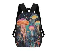 sinyumoney Colorful Jellyfish Painting Mochila Escolar Resistente Al Agua Para Ordenador Portátil: Perfecta Para Viajes, Trabajo Y Uso Diario 17inch
