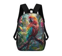 sinyumoney Colorful Jungle Parrot Mochila Escolar Infantil Impresa En 3D Para Niños, Mochilas De Viaje, Bolsas Para Libros Para Niños Estudiantes De Primaria 17inch