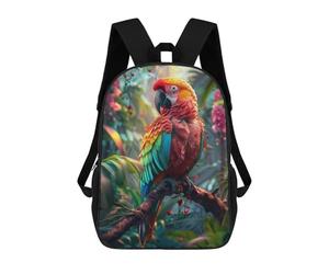 sinyumoney Colorful Jungle Parrot Mochila Escolar Infantil Impresa En 3D Para Niños, Mochilas De Viaje, Bolsas Para Libros Para Niños Estudiantes De Primaria 17inch