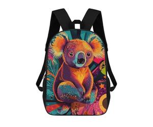 sinyumoney Colorful Koala Art Electric Koala Funky Australian Animal Mochila Escolar Resistente Al Agua, Mochila De Viaje, Bolsa Para Computadora Para La Escuela/trabajo/viajes 17inch