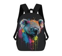 sinyumoney Colorful Koala Art Print Mochila Escolar De 17 Pulgadas Impresa En 3D Mochilas Infantiles Mochila Genial Impresa En 3D Para Niños De Primaria Y Secundaria