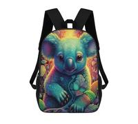 sinyumoney Colorful Koala in Fantasy Forest Mochilas Escolares Para Niños Y Niñas, Mochilas Deportivas Informales Para Primaria, Mochilas De Gran Capacidad Para Libros 17inch