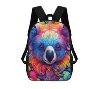 sinyumoney Colorful Koala Portrait-1 Mochila Escolar Impresa En 3D Para Niños, Mochila Escolar, Mochilas De Viaje, Bolso Informal De Moda Para Niños Y Estudiantes 17inch