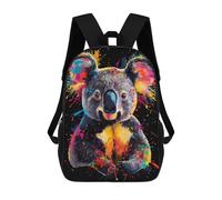 sinyumoney Colorful Koala Portrait Mochila Escolar Para Niños, Mochila Escolar Impresa En 3D Para Estudiantes De Primaria Y Secundaria 17inch