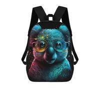 sinyumoney Colorful Koala with Sunglasses Mochila Escolar Infantil Impresa En 3D Para Niños, Mochila De Viaje De Alta Capacidad, Mochilas Para Libros De 17 Pulgadas Para Niños