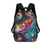 sinyumoney Colorful Koi Fish Art Print Mochila Escolar Para La Escuela Secundaria, Preparatoria, Universidad Y Viajes Para Niños/niñas/adolescentes 17inch