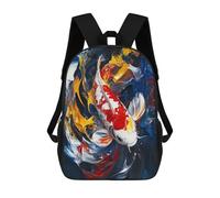 sinyumoney Colorful Koi Fish Painting-1 Mochila Escolar Ligera E Informal Para Adolescentes, Niños, Mujeres Y Hombres 17inch