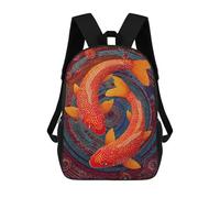 sinyumoney Colorful Koi Fish Painting-14 Mochila Escolar Para Secundaria Y Preparatoria. Mochila Informal Para Adolescentes, Chicas, Chicos, Mujeres Y Hombres. 17inch
