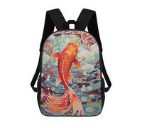 sinyumoney Colorful Koi Fish Painting Mochila Escolar Infantil Impresa En 3D Para Niños, Mochilas De Viaje, Bolsas Para Libros, Mochila Escolar Infantil 17inch