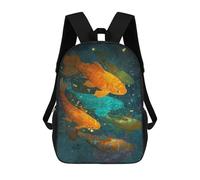 sinyumoney Colorful Koi Fish Swimming-1 Mochila Escolar Resistente Al Agua, Mochila De Viaje, Bolsa Para Computadora Para Hombres, Mujeres Y Adolescentes 17inch
