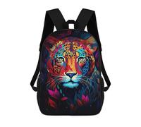 sinyumoney Colorful Leopard Art Print-1 Mochila Escolar Infantil De 17 Pulgadas Con Estampado 3D De Películas De Anime Para Niños, Mochila De Viaje, Mochila Escolar Infantil