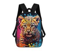 sinyumoney Colorful Leopard Art Print-1 Mochila Infantil De 17 Pulgadas, Mochila Escolar Con Estampado 3D De Dibujos Animados Para Niños Y Adolescentes.