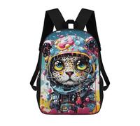 sinyumoney Colorful Leopard Astronaut Artwork 17inch Mochilas Escolares Impresas En 3D, Mochilas Escolares De Moda Para Niños De Primaria Y Secundaria