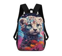 sinyumoney Colorful Leopard Cub Art Print-5 Mochila Escolar De 17 Pulgadas Impresa En 3D Mochilas Infantiles Mochila Genial Impresa En 3D Para Niños De Primaria Y Secundaria