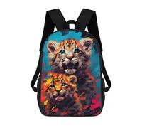 sinyumoney Colorful Leopard Cubs Art Print Mochilas Infantiles Mochila Escolar Impresa En 3D Para Niños Mochilas De Viaje Bolsas Para Libros Para Niños 17inch Mochila Escolar