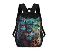 sinyumoney Colorful Leopard Glasses Art Print-2 Mochila Escolar Ligera Para Aeropuerto Y Universidad Para Estudiantes. Mochila Para La Escuela/trabajo/viajes 17inch