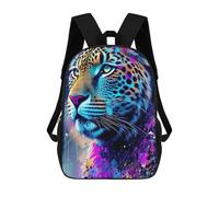 sinyumoney Colorful Leopard Painting Mochilas Impresas En 3D Para Niños 17inch Mochilas De Moda Informales Para El Día A Día, Bolsas De Viaje, Mochilas Informales Para Exteriores Para Niños Y Niñas