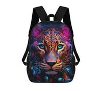 sinyumoney Colorful Leopard Portrait -1 Mochilas Informales Para Niños, Mochila Escolar Para Adolescentes, Niñas Y Niños, Mochilas Para Libros 17inch