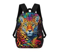 sinyumoney Colorful Leopard Portrait -16 Mochila Escolar Para Niños, Mochila Escolar De Gran Capacidad Para Niños, Mochila Escolar 3D, Regalos Para Niños 17inch