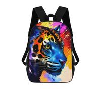 sinyumoney Colorful Leopard Portrait -9 Mochila Escolar Infantil Impresa En 3D Para Niños, Mochilas De Viaje, Bolsas Para Libros, Mochila Escolar Infantil 17inch
