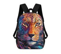 sinyumoney Colorful Leopard Portrait Mochila Escolar Impresa En 3D Para Niños, Mochila Escolar Informal De Moda Para Viajes Para Niños Y Estudiantes 17inch