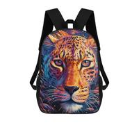 sinyumoney Colorful Leopard Portrait Mochila Escolar Para Niños, Mochila Escolar Impresa En 3D Para Estudiantes De Primaria Y Secundaria 17inch