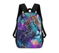 sinyumoney Colorful Leopard Portrait Mochilas Infantiles Impresas En 3D Para Niños. Mochilas De Viaje De Moda Para Niños. Mochila Escolar Para Estudiantes De Primaria Y Secundaria.