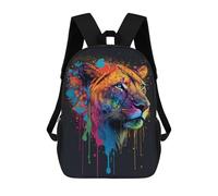 sinyumoney Colorful Lion Art Print-15 17inch Mochila Escolar Impresa En 3D Para Niños, Mochila Escolar Informal De Moda, Mochilas De Viaje Para Niños Y Estudiantes.