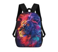 sinyumoney Colorful Lion Art Print-36 Mochila Escolar Infantil De 17 Pulgadas Con Estampado 3D De Películas De Anime Para Niños, Mochila De Viaje, Mochila Escolar Infantil
