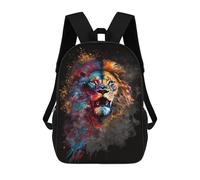 sinyumoney Colorful Lion Art Print-40 17inch Mochilas Escolares Impresas En 3D, Mochilas Escolares De Moda Para Niños De Primaria Y Secundaria