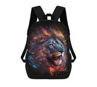 sinyumoney Colorful Lion Art Print-41 Mochila Escolar Infantil Impresa En 3D 17inch Mochilas De Moda Para Niños De Primaria Y Secundaria
