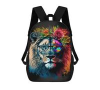 sinyumoney Colorful Lion Art Print-47 Mochilas Impresas En 3D Para Niños 17inch Mochilas De Moda Informales Para El Día A Día, Bolsas De Viaje, Mochilas Informales Para Exteriores Para Niños Y Niñas