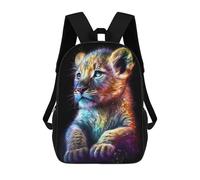 sinyumoney Colorful Lion Cub Artwork Mochila Escolar Para Niños Mochila Escolar Impresa En 3D Mochila Escolar De Moda Para Niños De Primaria Y Secundaria 17inch