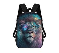 sinyumoney Colorful Lion Glasses Art Print -1 Mochila De Viaje Para La Universidad Mochilas Para La Escuela/trabajo/viajes 17inch