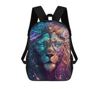 sinyumoney Colorful Lion Glasses Art Print -4 Mochila Escolar Impresa En 3D 17inch Mochilas De Moda Para Niños, Mochilas Escolares Para Niños De Primaria Y Secundaria