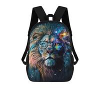 sinyumoney Colorful Lion Glasses Art Print Mochila De Viaje Para La Universidad Mochilas Para La Escuela/trabajo/viajes 17inch