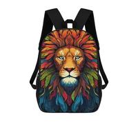 sinyumoney Colorful Lion Illustration-1 Mochilas Infantiles Impresas En 3D Para Niños. Mochilas De Viaje De Moda Para Niños. Mochila Escolar Para Estudiantes De Primaria Y Secundaria.