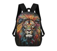 sinyumoney Colorful Lion Painting Artwork Mochila Escolar De 17 Pulgadas Impresa En 3D Mochilas Infantiles Mochila Genial Impresa En 3D Para Niños De Primaria Y Secundaria