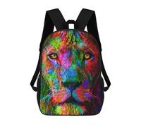 sinyumoney Colorful Lion Portrait -10 Mochila Escolar Infantil Estampada Para Adultos Y Niños, Mochila De Viaje Para El Día A Día 17inch