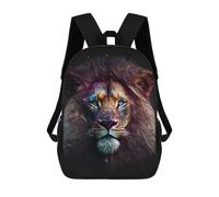 sinyumoney Colorful Lion Portrait -16 Mochila Infantil Para Niñas, Mochila Escolar 3D, Mochila Para Niños Pequeños, Mochila Informal De Día, Mochila Escolar De Moda 17inch
