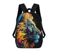 sinyumoney Colorful Lion Portrait -29 Mochilas Impresas En 3D Para Niños, Mochila Escolar, Mochila De Moda Para Niños De Primaria Y Secundaria 17inch