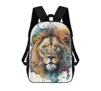 sinyumoney Colorful Lion Portrait Art Print -1 Mochila Escolar Infantil Impresa En 3D Para Niños, Mochilas De Viaje, Bolsas Para Libros Para Niños Estudiantes De Primaria 17inch