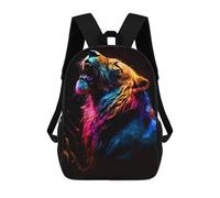 sinyumoney Colorful Lion Roar Artwork -2 Mochila Infantil Para Niñas Y Niños, Mochila De Día, Escuela Primaria, Perfecta Para La Vuelta Al Cole O Educación Física, Regalos Y Viajes 17inch