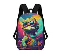 sinyumoney Colorful Lizard Adventure Mochilas Infantiles Impresas En 3D Para Niños. Mochilas De Viaje De Moda Para Niños. Mochila Escolar Para Estudiantes De Primaria Y Secundaria.