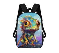 sinyumoney Colorful Lizard Art Print-1 Mochilas Infantiles Mochila Escolar Impresa En 3D Para Niños Mochilas De Viaje Bolsas Para Libros Para Niños 17inch Mochila Escolar
