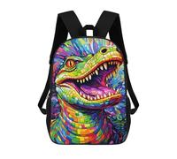 sinyumoney Colorful Lizard Artwork Mochila Escolar Infantil Impresa En 3D Para Niños, Mochilas De Viaje De Alta Capacidad, Bolsas Para Libros, Mochila Escolar Infantil 17inch