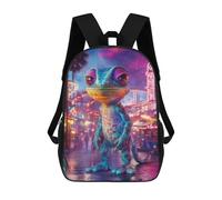 sinyumoney Colorful Lizard in Fantasy Land Mochila Escolar Impresa En 3D 17inch Mochila Escolar Infantil Mochilas De Viaje Mochila Informal De Moda Para Niños Y Estudiantes
