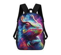 sinyumoney Colorful Lizard Portrait Mochilas Infantiles Impresas En 3D Para Niños, Mochilas Escolares De Moda, Mochilas De Viaje, Mochilas Escolares Para Niños De Primaria 17inch